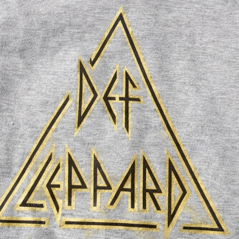 Lucky Brand Def Leppard Sweatshirt Women’s L Gray Gold Logo NWT - Picture 7 of 7